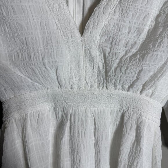 Petal + Pup Quinnie Balloon Sleeve Mini Dress Women's Large White Party Bridal - Picture 8 of 14